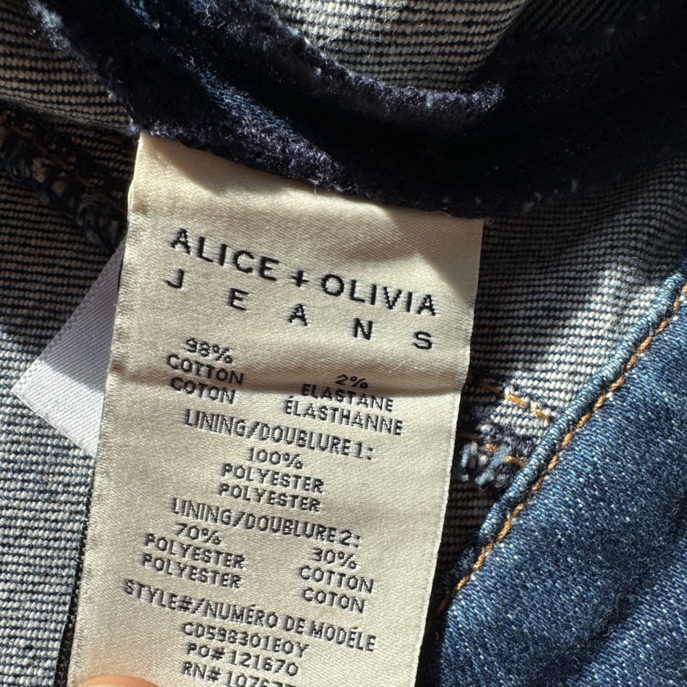 Alice + Olivia Sleeveless Sweetheart Denim Jeans Romper Blue Womens Size 27 NWOT - Picture 5 of 10